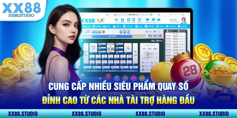 Cung cấp nhiều siêu phẩm quay số đỉnh cao từ các nhà tài trợ hàng đầu