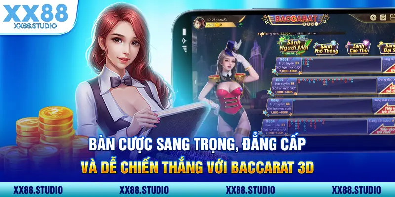 Bàn cược sang trọng, đẳng cấp và dễ chiến thắng với Baccarat 3D