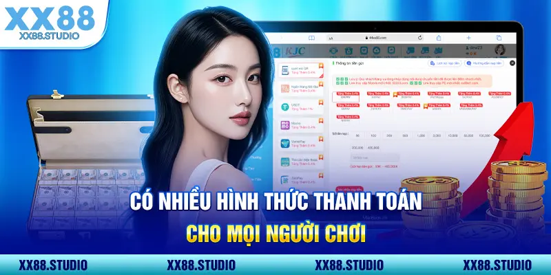 Có nhiều hình thức thanh toán cho mọi người chơi